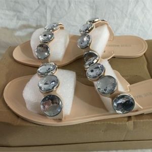 Steve Madden - Women's 2 Strap Bejeweled Sandals - Size 8